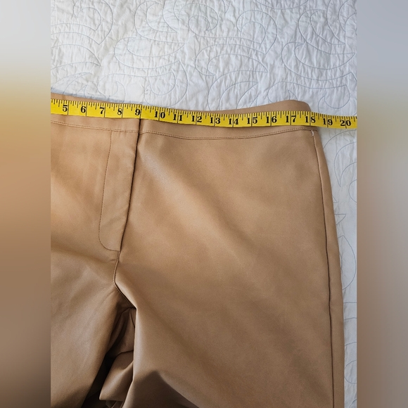 Bagatelle Faux Leather Straight or Wide Leg Pants Tan Size XL NWT - Picture 8 of 11